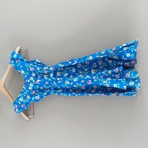 American Living Size 7 tie back floral dress with buttons and ruffles